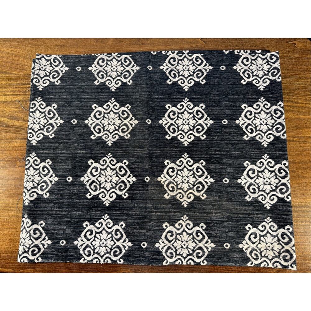 Waverly Inspirations Fabric Cotton Duck 3 Yards Dark Gray White